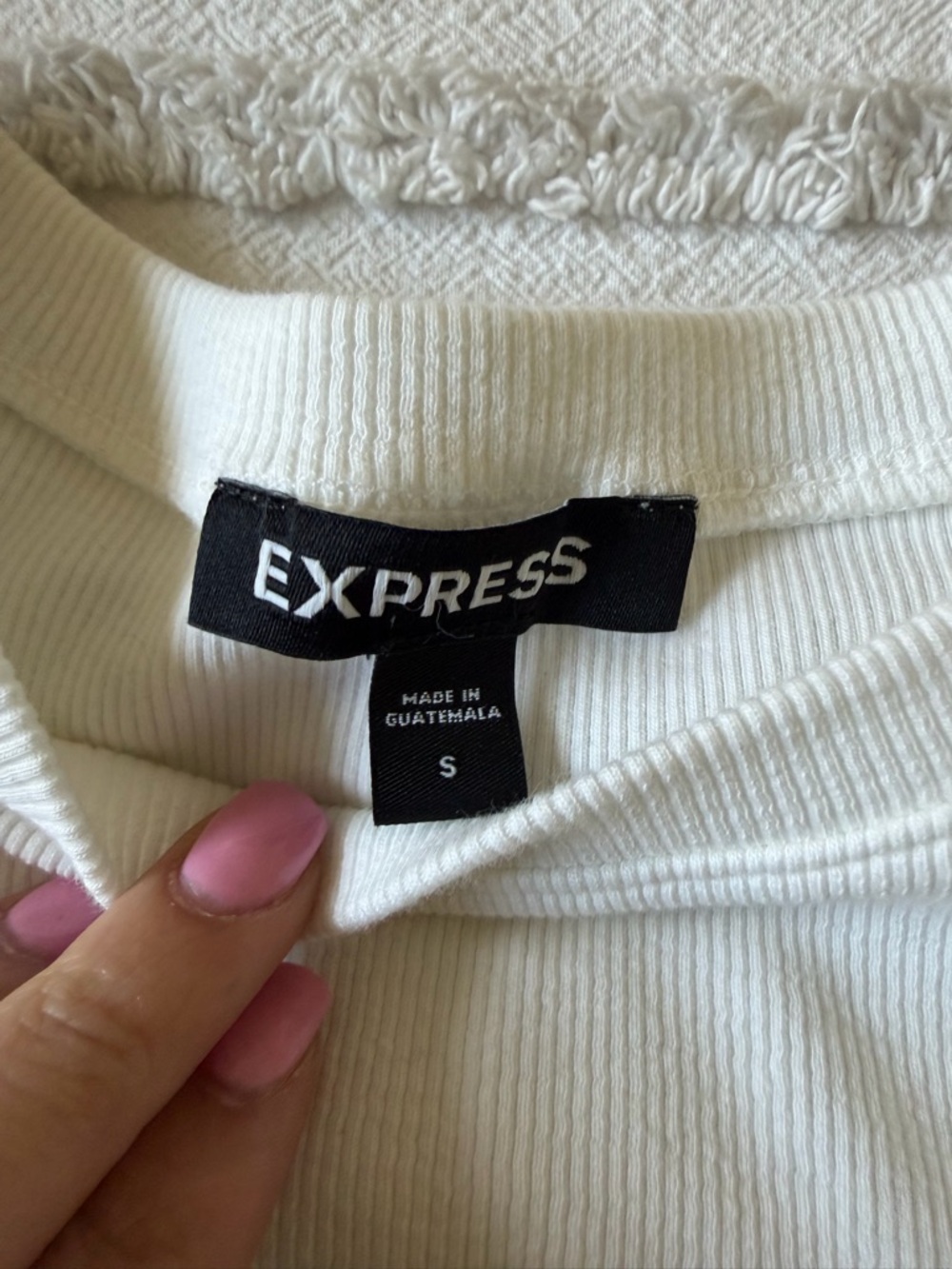 Express White Ruffle Sleeve One-Piece Bodysuit - Picture 2 of 5